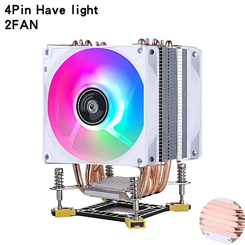 Efficient PC Cooling Fan 2/4/6 Heat Pipe CPU Cooler Processor Installing LGA775 115x 1200 1700 1366 1356 i3 i5 i7 PWM Air-cooled