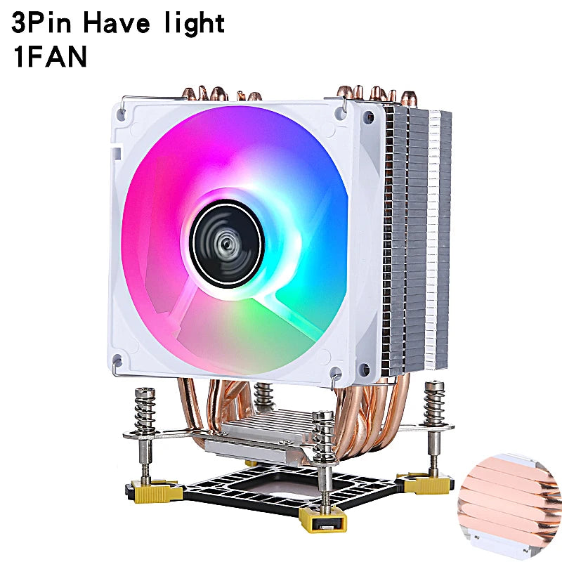 Efficient PC Cooling Fan 2/4/6 Heat Pipe CPU Cooler Processor Installing LGA775 115x 1200 1700 1366 1356 i3 i5 i7 PWM Air-cooled