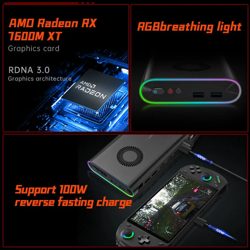 Onexplayer Onexgpu Mobile Graphic Card Dock Gpu AMD Radeon RX 760OMXT 8GB GDDR6 RDNA3 SSD Oculink Thunderbolt ,Follower Discount