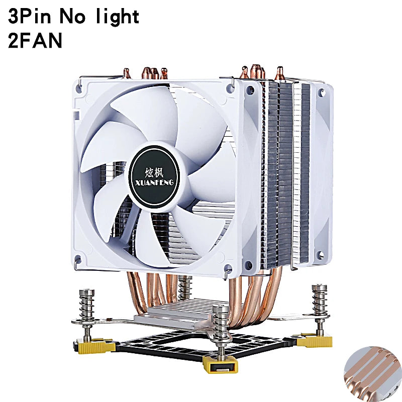 Efficient PC Cooling Fan 2/4/6 Heat Pipe CPU Cooler Processor Installing LGA775 115x 1200 1700 1366 1356 i3 i5 i7 PWM Air-cooled