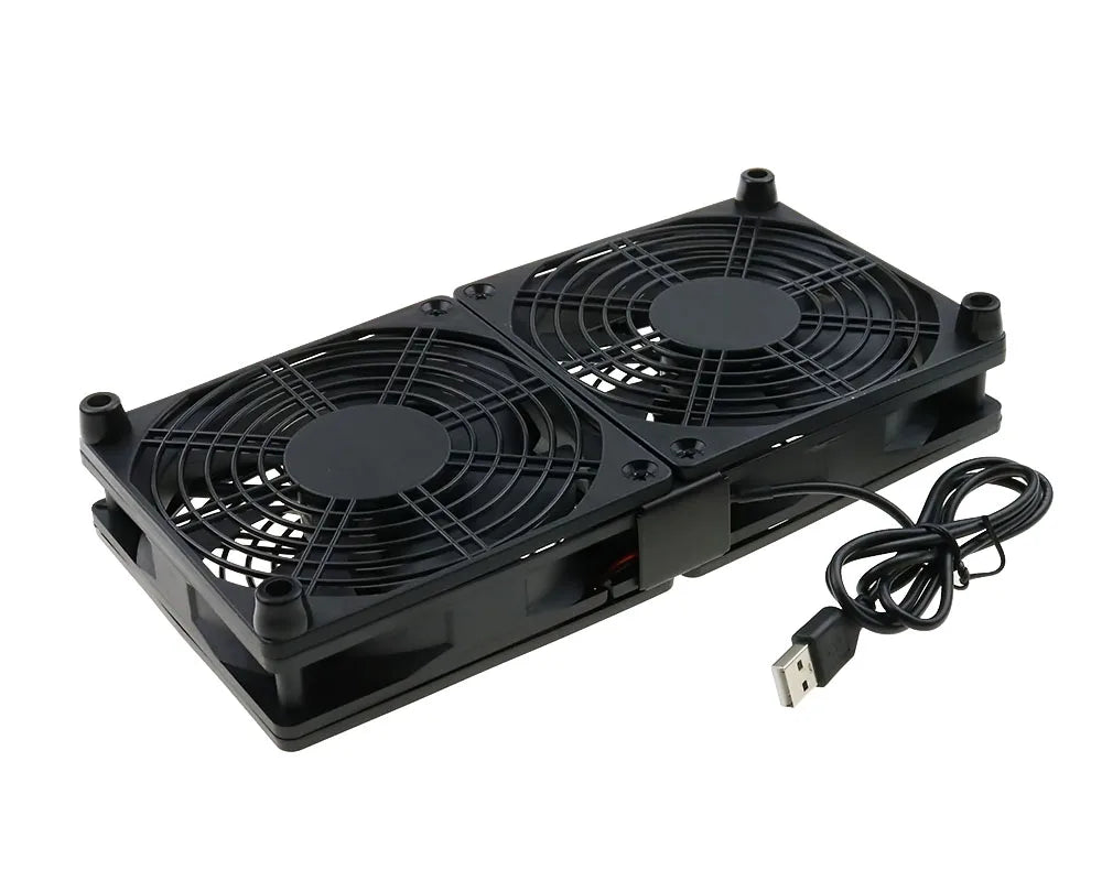 Router Cooling Fan DIY PC Cooler TV Box Wireless Silent Quiet DC 5V USB Power 120mm 240mm Fan 12CM W/Screws Protective Net