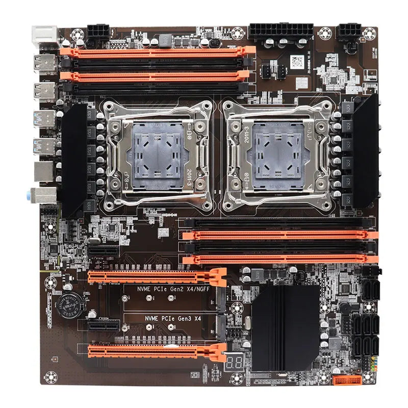 X99 Motherboard Dual CPU M.2 LGA 2011 V3 E-ATX USB3.0 SATA3 8 DIMM DDR4 Support Xeon processor slot 2011-3