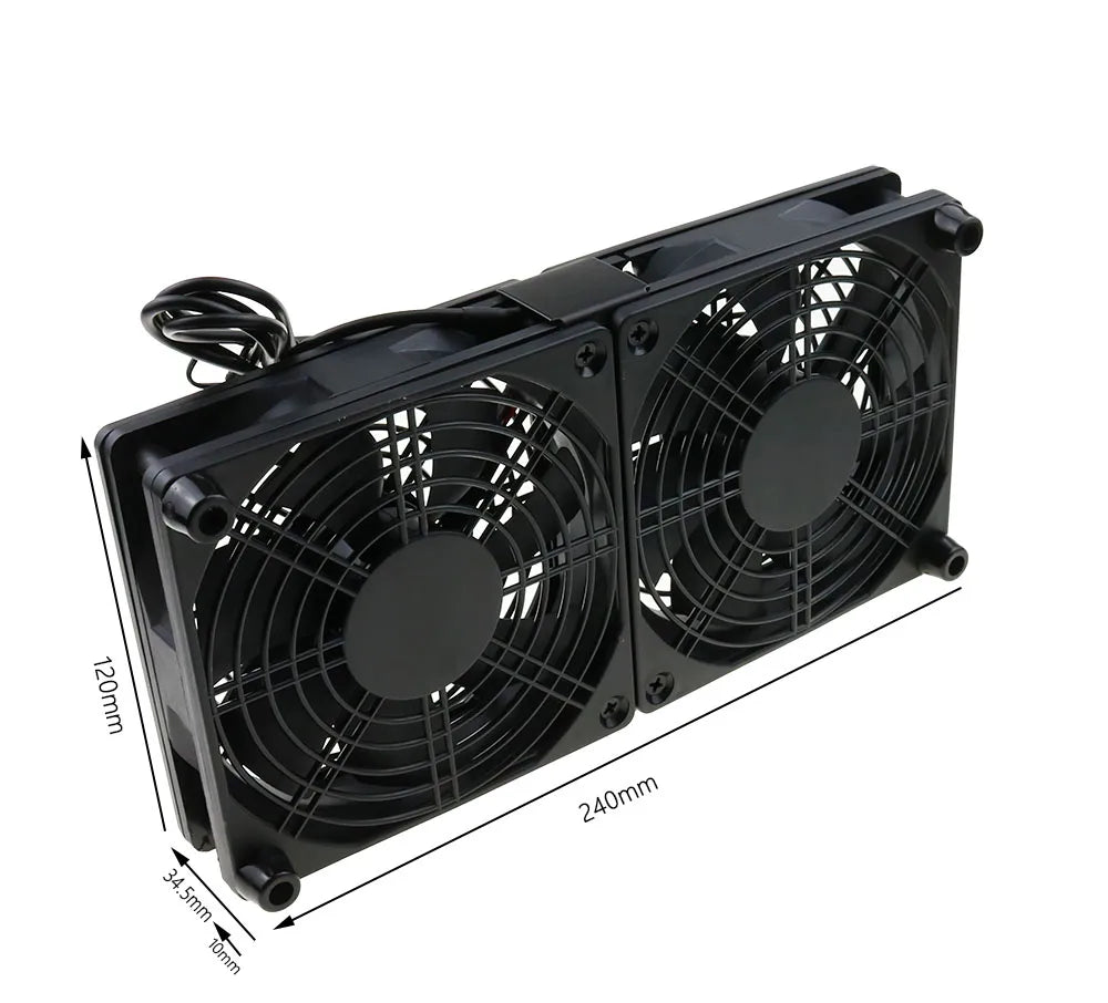 Router Cooling Fan DIY PC Cooler TV Box Wireless Silent Quiet DC 5V USB Power 120mm 240mm Fan 12CM W/Screws Protective Net