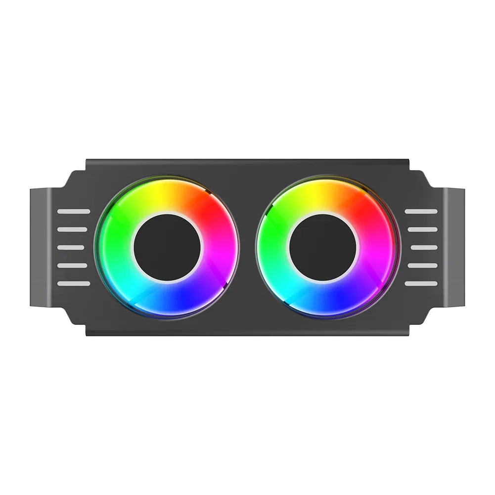 Computer RAM Memory Module Cooler PC DDR4 DDR5 Dual 120mm Fan ARGB Sync PWM Fans Aluminium RGB Cooling Radiator for DDR4 DDR5