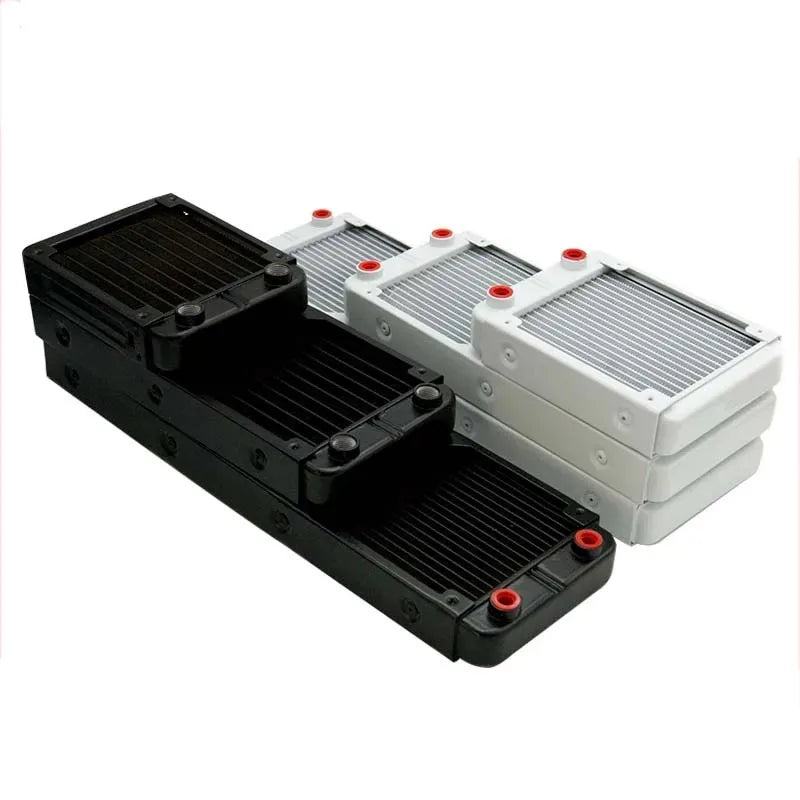 PC Water Cooling Radiator Aluminum For CPU GPU RAM Heatsink Exchanger Fan Cooler 60/80/90/120/240/360mm Black/White