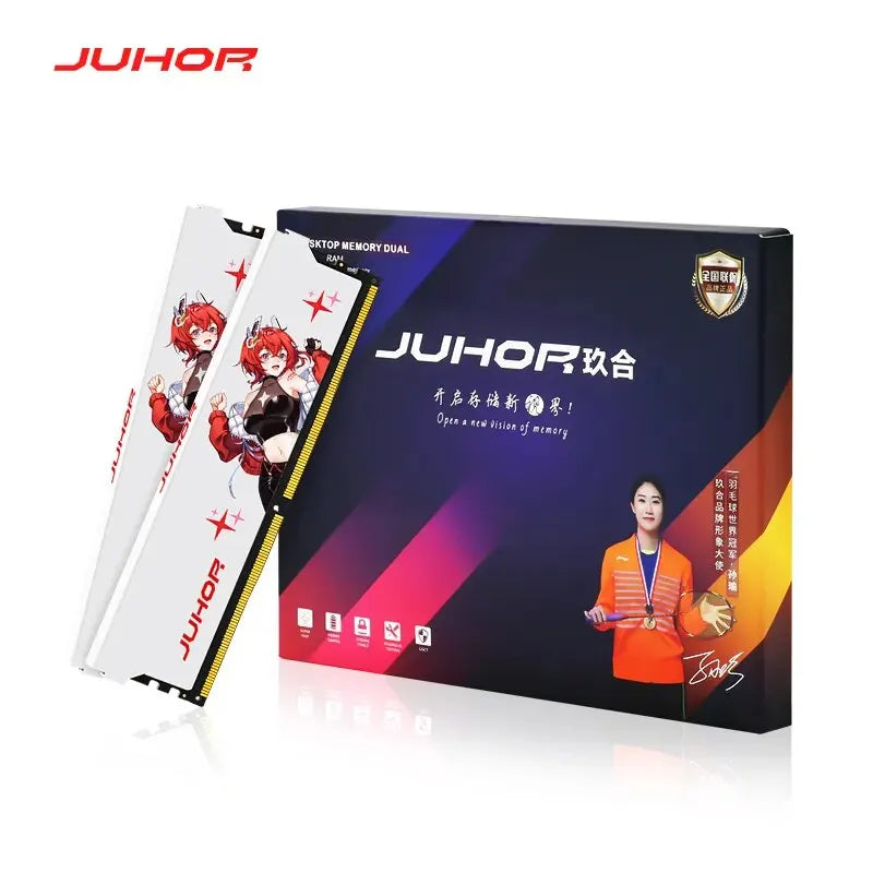 JUHOR Memoria Ram DDR4 (8GX2)3200MHz (16GX2)3200MHz 3600MHz 8GB 16GB Desktop Computer Gaming Dual Channel Memory