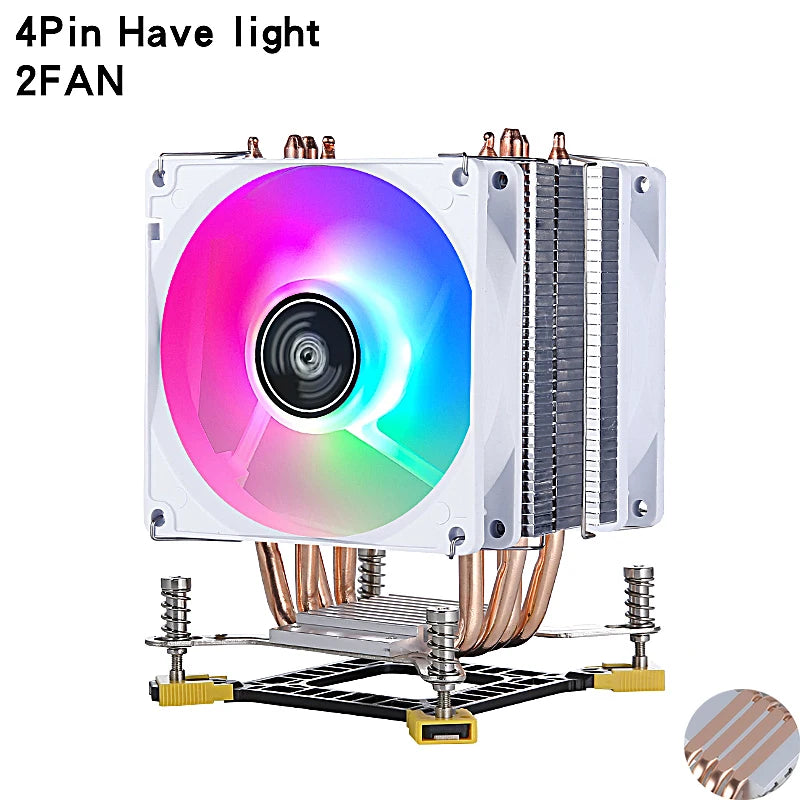 Efficient PC Cooling Fan 2/4/6 Heat Pipe CPU Cooler Processor Installing LGA775 115x 1200 1700 1366 1356 i3 i5 i7 PWM Air-cooled