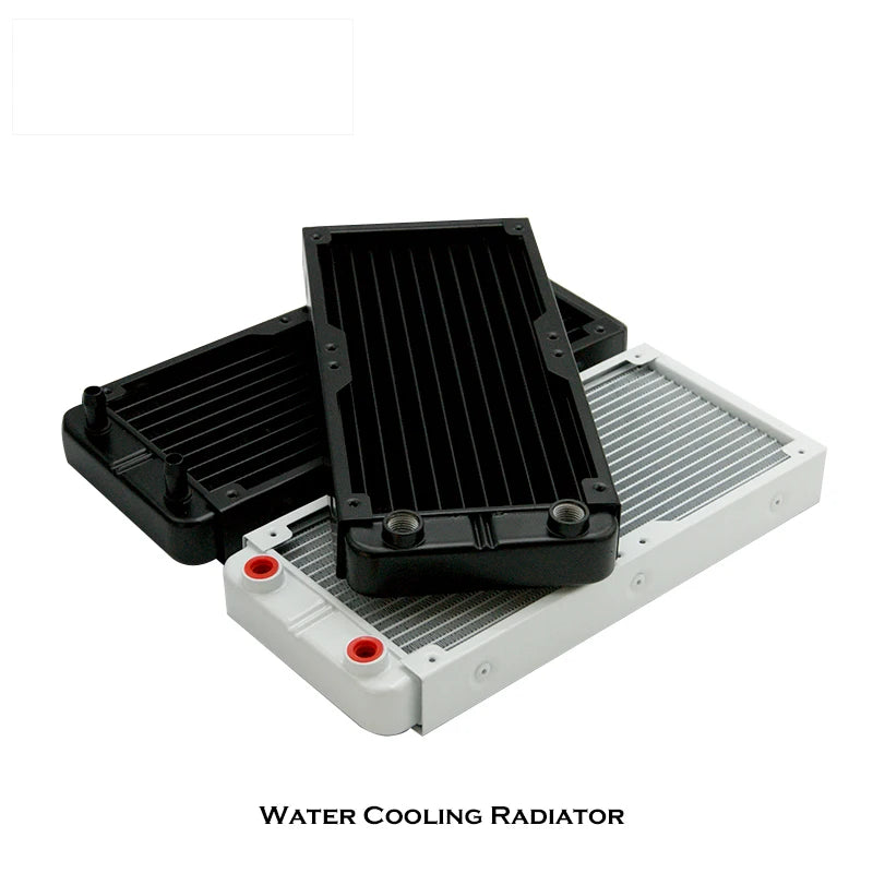 PC Water Cooling Radiator Aluminum For CPU GPU RAM Heatsink Exchanger Fan Cooler 60/80/90/120/240/360mm Black/White