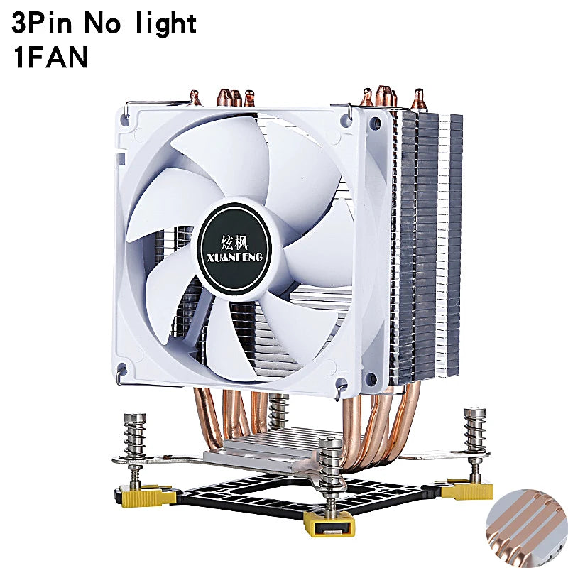 Efficient PC Cooling Fan 2/4/6 Heat Pipe CPU Cooler Processor Installing LGA775 115x 1200 1700 1366 1356 i3 i5 i7 PWM Air-cooled
