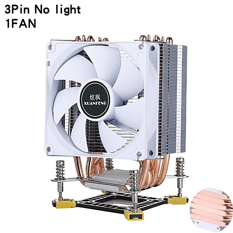Efficient PC Cooling Fan 2/4/6 Heat Pipe CPU Cooler Processor Installing LGA775 115x 1200 1700 1366 1356 i3 i5 i7 PWM Air-cooled