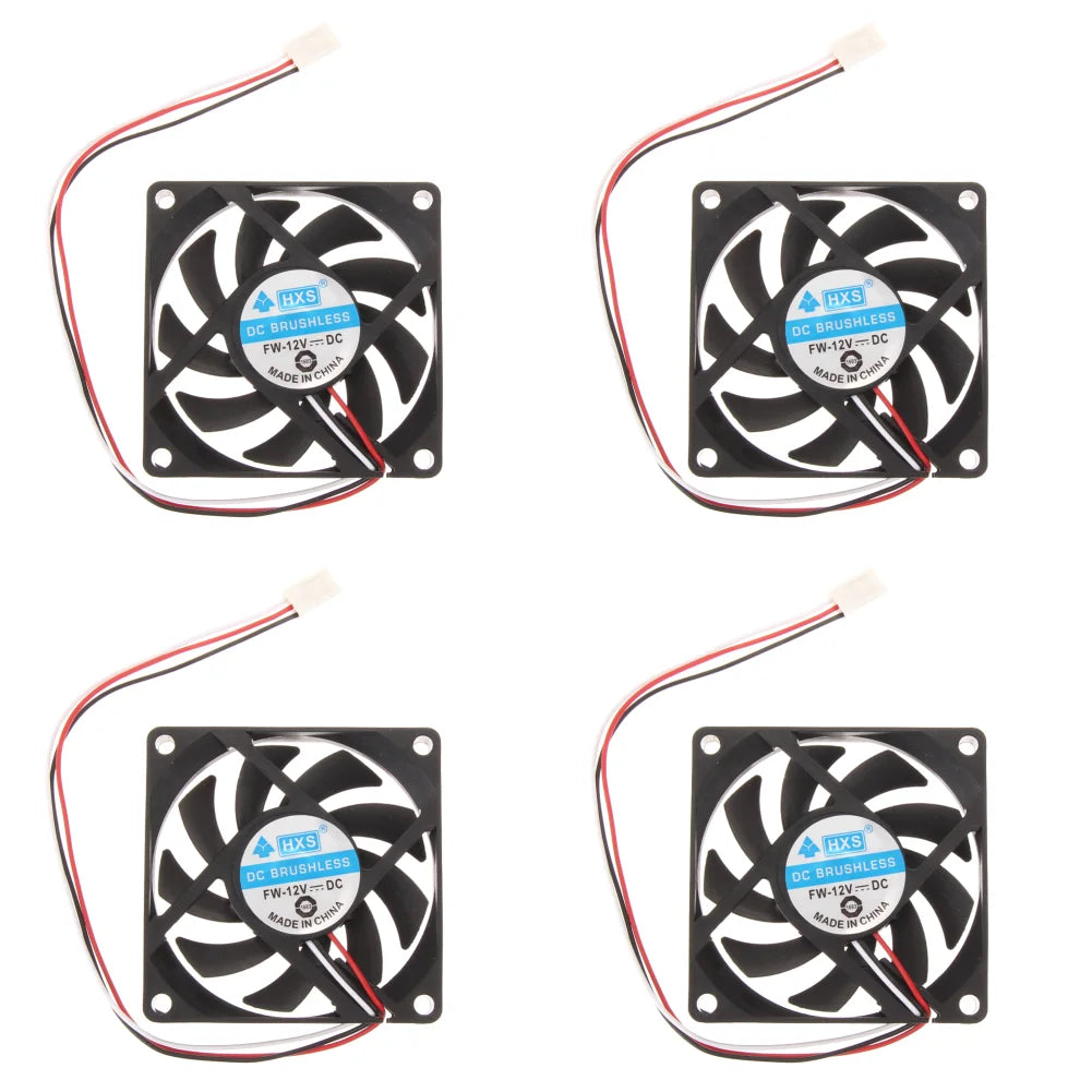 2/4PCS Portable Computer Case Cooler 12V 7cm 70mm PC CPU Cooling Cooler Fan