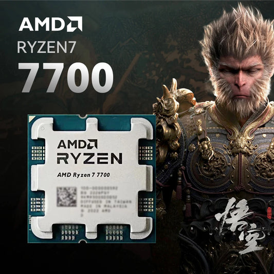 AMD R 7 7700 Gaming CPU L2+L3 Cache 40MB Zen 4 8core 16 thread AM5 65W TSMC 5nm FinFET PCIe 5.0 AMD Radeon™Graphics