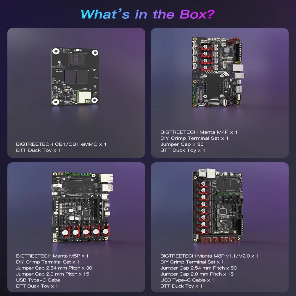 BIGTREETECH Manta M4P M5P M8P Motherboard 32-Bit For TMC2209 CB1 Raspberry Pi CM4 Klipper Ender 3 Voron 3D Printer HDMI5 Screen