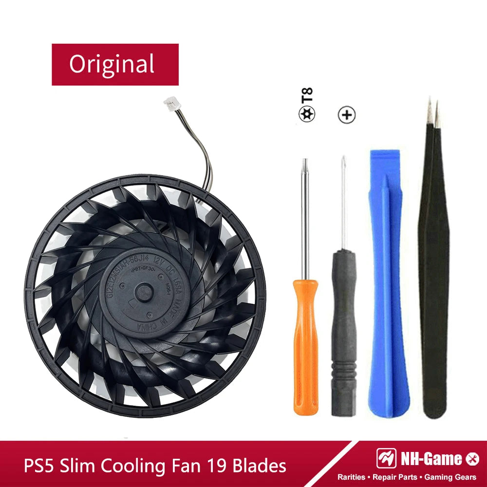 With Tools 19 Blades Cooling Fan For PS5 Slim Console Internal Cooler Fan For ps5 Slim Host Heatsinks
