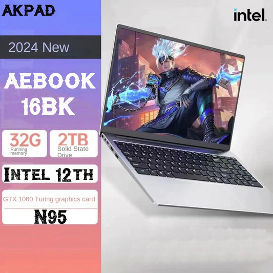 NVIDIA GeForce GTX 1060 4G Max 32GB Laptops Windows 10 11 Pro Computer Office Netbook 15.6 Inch Gen Intel 12th N95 5G WiFi