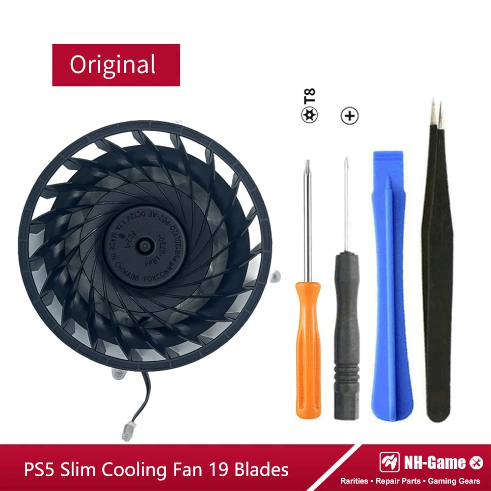 With Tools 19 Blades Cooling Fan For PS5 Slim Console Internal Cooler Fan For ps5 Slim Host Heatsinks