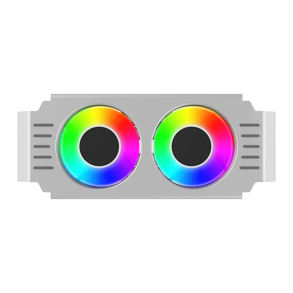 Computer RAM Memory Module Cooler PC DDR4 DDR5 Dual 120mm Fan ARGB Sync PWM Fans Aluminium RGB Cooling Radiator for DDR4 DDR5