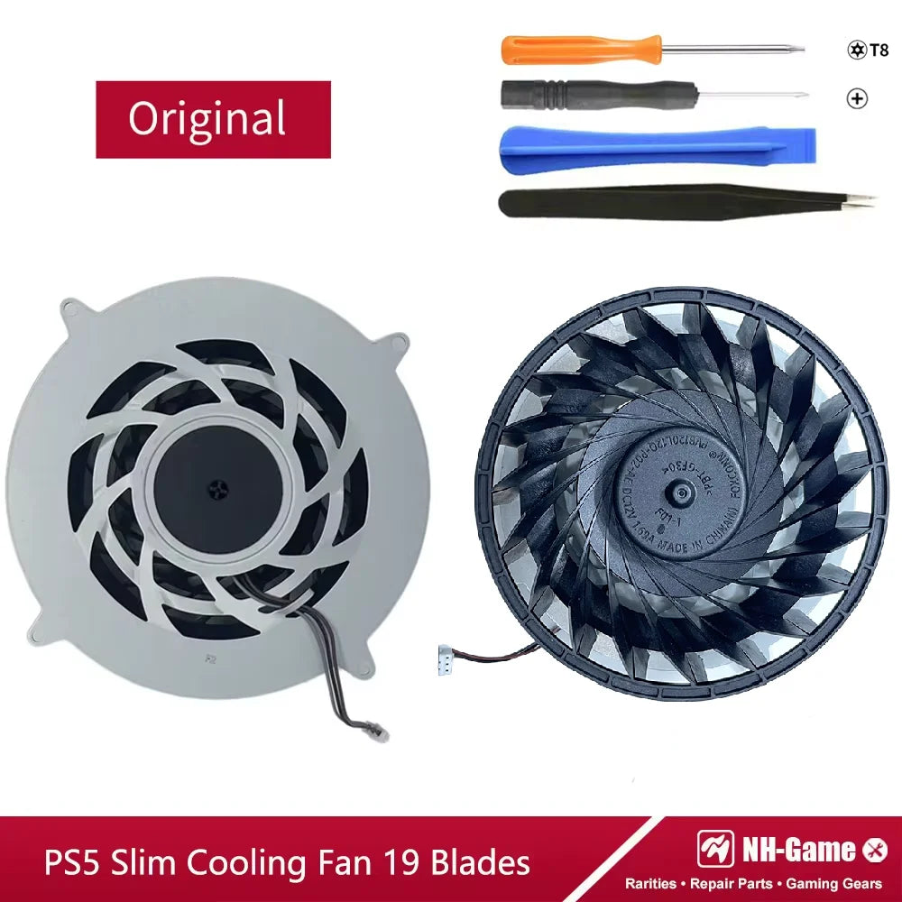 With Tools 19 Blades Cooling Fan For PS5 Slim Console Internal Cooler Fan For ps5 Slim Host Heatsinks