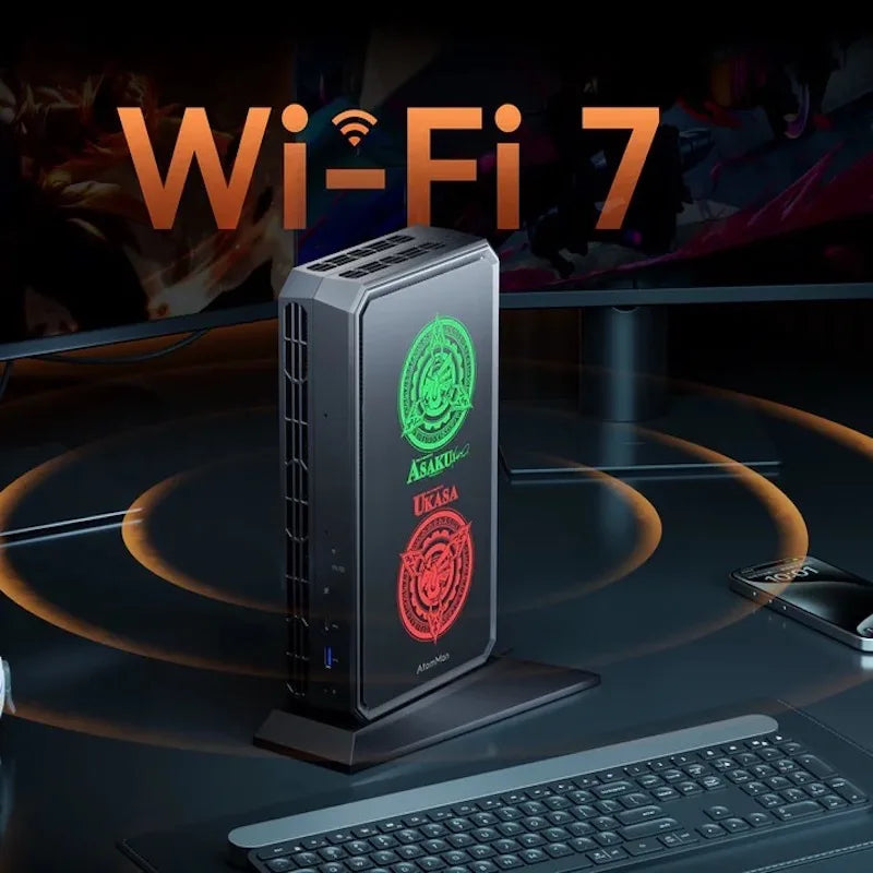 Super Fashion AtomMan G7 PT Mini pc AMD R9 7945HX 16 Cores/32 Threads AMD Radeon+RX7600M XT GPU DDR5 Minisforum Gaming Mini PC