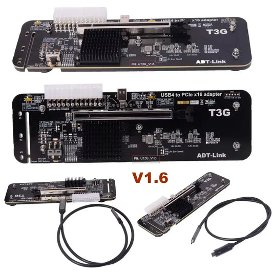 UT3G V1.6 for NUC ITX STX Notebook PC Graphics Card External USB 4.0 to PCIe X16 eGPU Adapter GPU Dock Thunderbolt4/3 Gaming PCs
