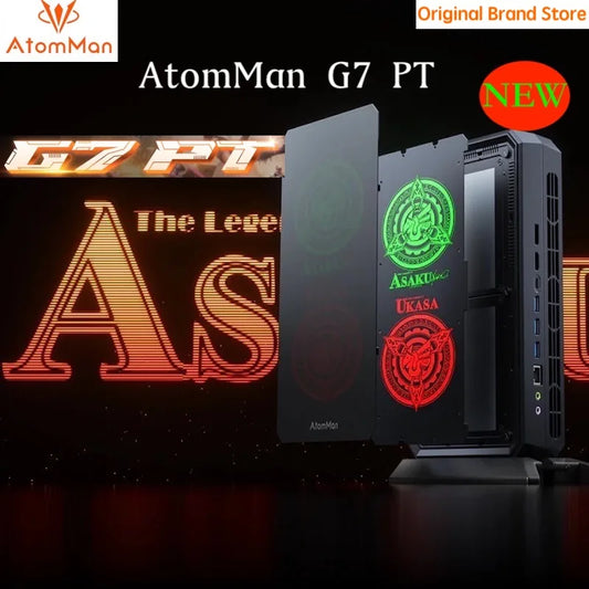 Super Fashion AtomMan G7 PT Mini pc AMD R9 7945HX 16 Cores/32 Threads AMD Radeon+RX7600M XT GPU DDR5 Minisforum Gaming Mini PC