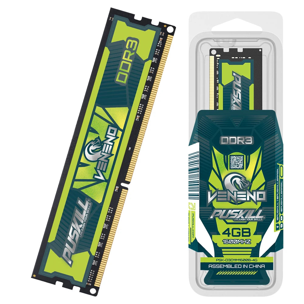 PUSKILL Memoria  DDR3 8GB 4GB 2GB 1333 1600MHz Desktop Memory 240pin 1.5V for PC RAM