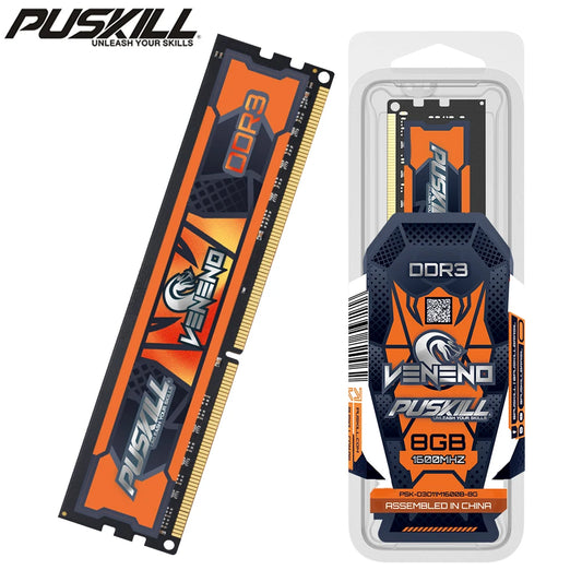 PUSKILL Memoria  DDR3 8GB 4GB 2GB 1333 1600MHz Desktop Memory 240pin 1.5V for PC RAM