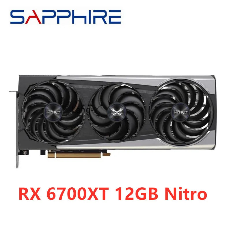 Sapphire RX 6700 XT 6700XT RX6700 Nitro 12GB GPU Video Card AMD Radeon RX6700XT Graphics Cards Desktop PC Office Computer Game