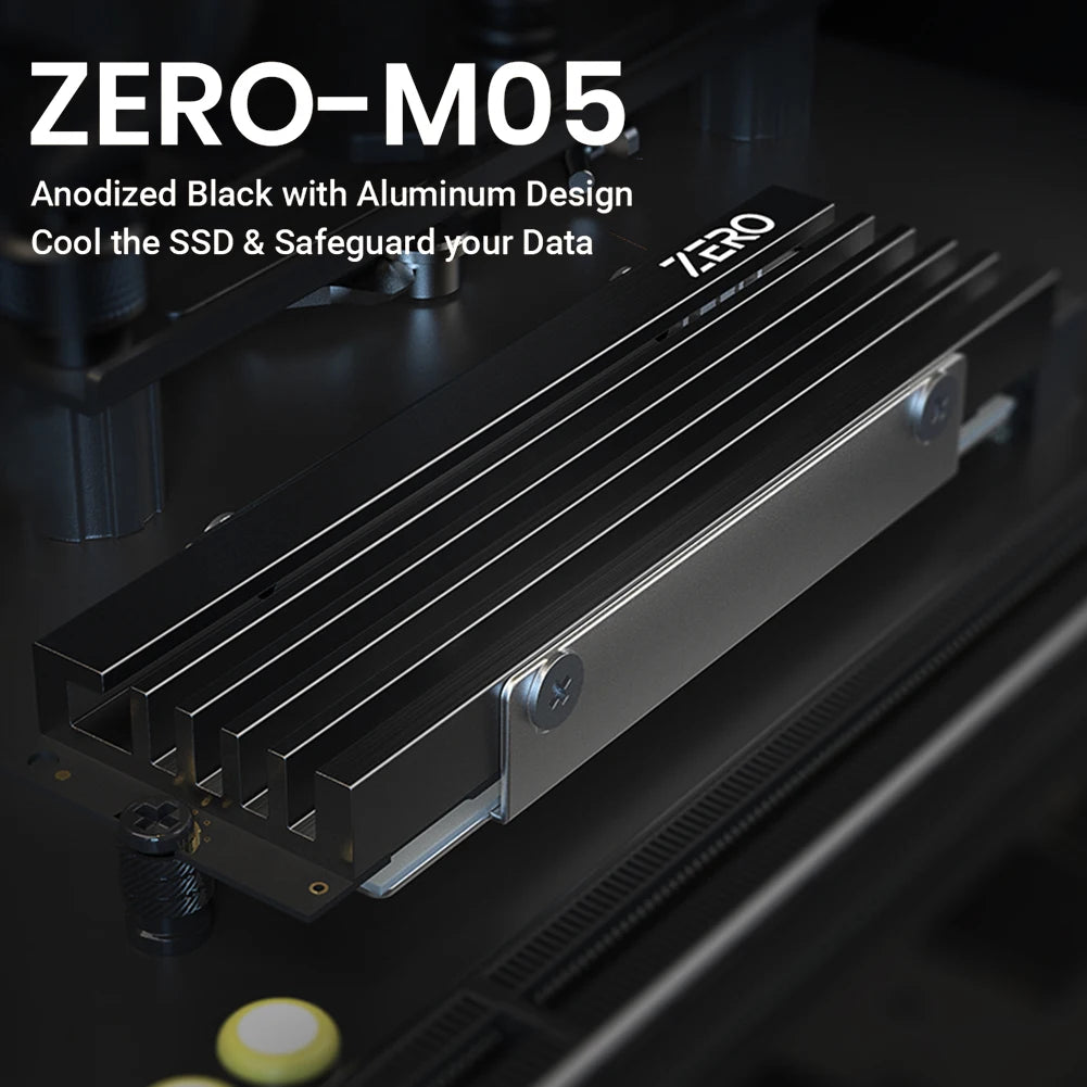 ID-COOLING M05 M.2 2280 SSD Heatsink M.2 NVME Radiator Aluminum Alloy Efficient Radiator with Thermal Silicone pad for PC