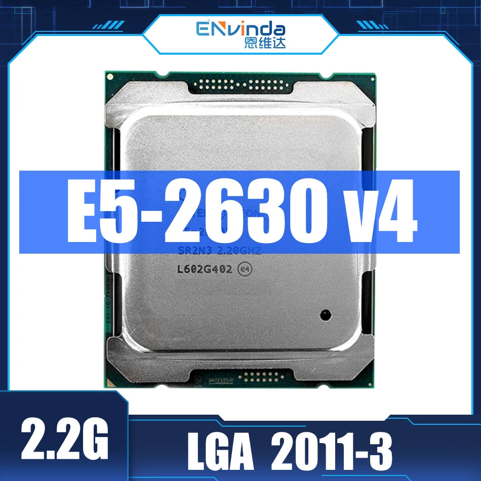 Used Original  Xeon E5 2630 V4 E5-2630V4 Processor SR2R7 2.2GHz 10-Cores 25M LGA 2011-3 Xeon V4 Series CPU